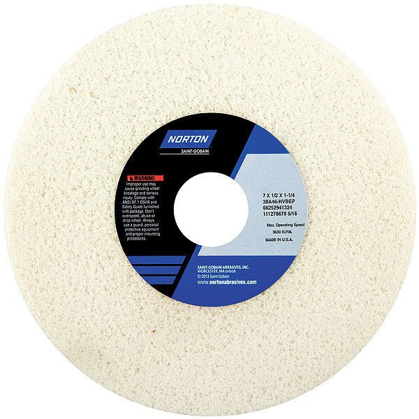 Grinding Wheel, T1, 7x1/2x1.25, AO, 46G, PK5