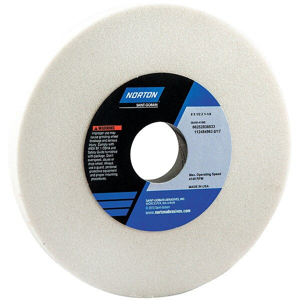 Grinding Wheel, T1, 6x1/2x1.25, AO, 60G, PK5
