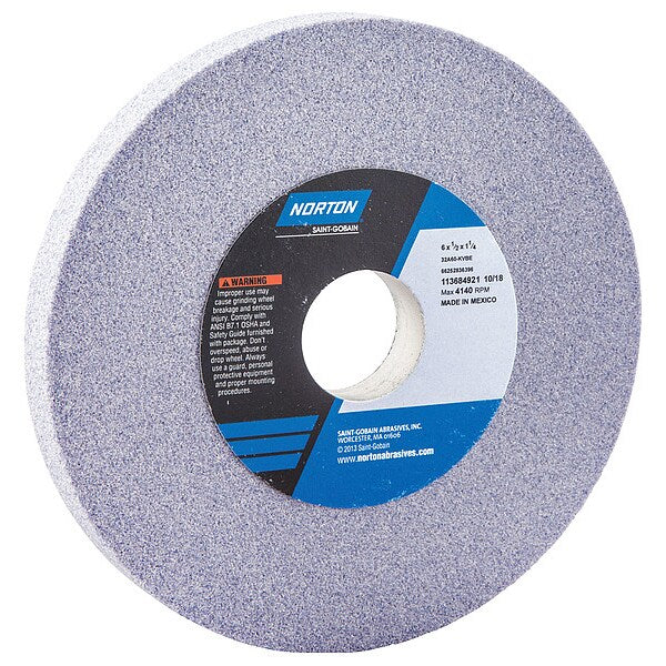 Grinding Wheel, T1, 6x1/2x1-1/4, AO, 60G, PK5
