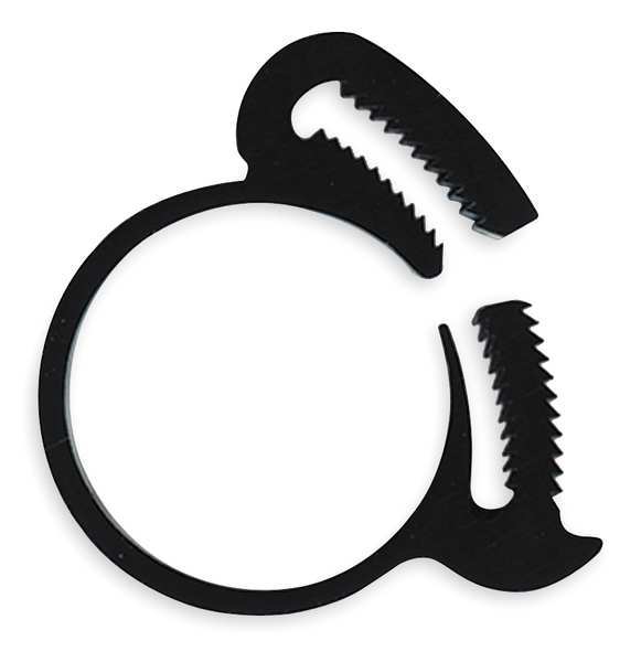 Mini Clamp, 13/32 In Min Dia, Black, PK10
