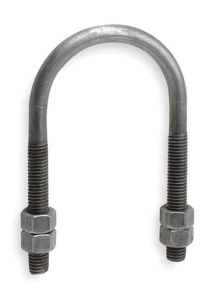 U Bolt w/ Nuts, 1/2 In, 435 lb Max Load