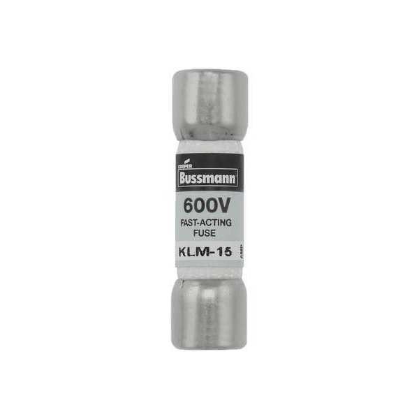 Fuse, Fast Acting, 15A, KLM Series, 600V AC, 600V DC, 1-1/2