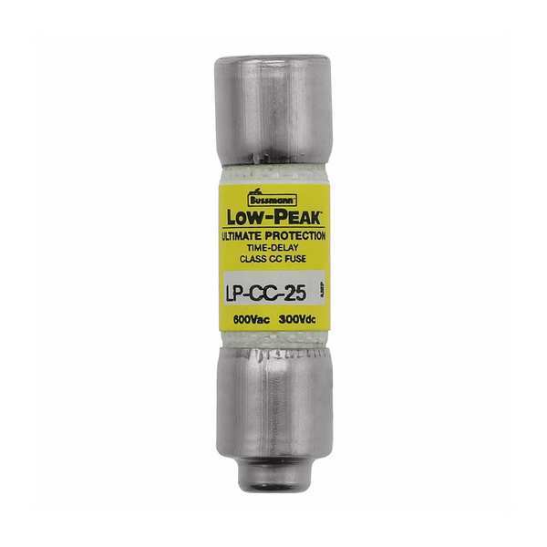 UL Class CC Fuse, Time Delay, 25A, LP-CC Series, 600V AC, 300V DC, 1-1/2