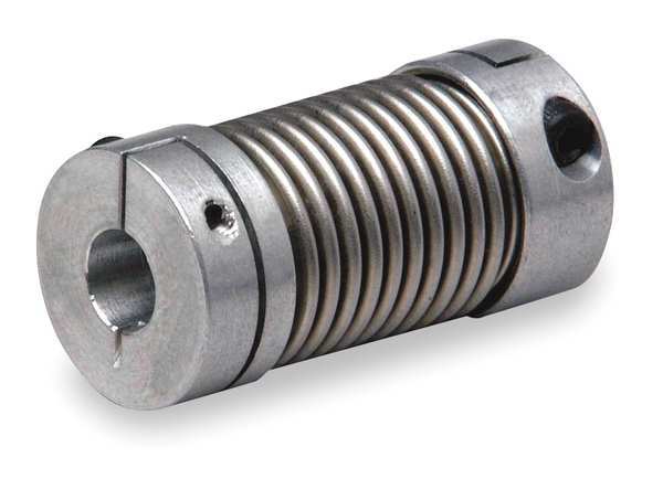 Coupling, Bellows, Bore 1/2x1/2 In