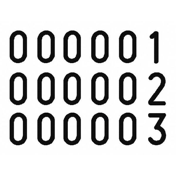 Self-Ink Number Machine Stmp, 18 Font