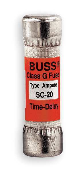 Fuse, Time Delay, 20 A, SC Series, 600V AC, 170V DC, 1-7/16