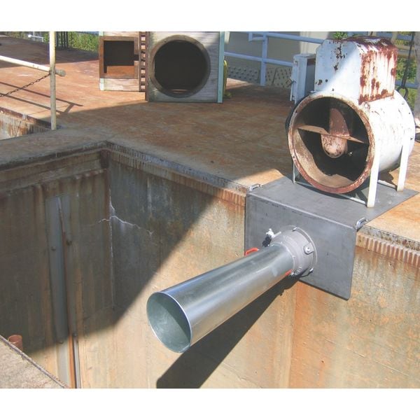 Pneumatic Blower, Venturi, Steel, Overall Length: 16 1/3 in