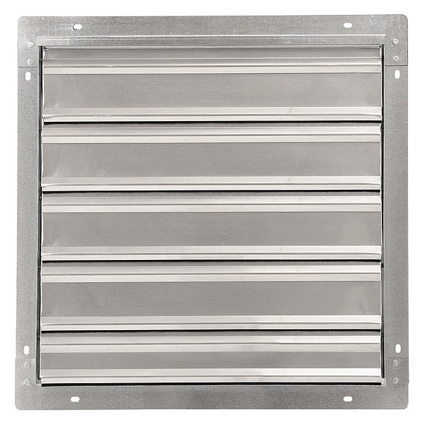18 in Backdraft Damper / Wall Shutter, 18-1/2 in x 18-1/2 in