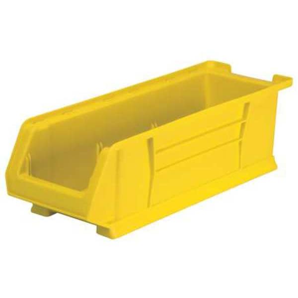 Super Size Bin, Yellow, Plastic, 23 7/8 in L x 8 1/4 in W x 7 in H, 200 lb Load Capacity