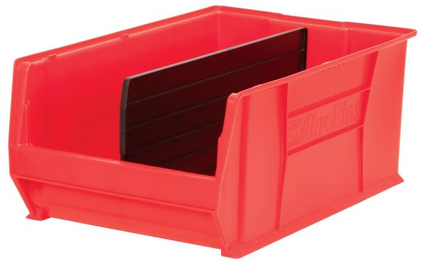 Plastic Divider, Black, 25 3/4 in L, 11 in H