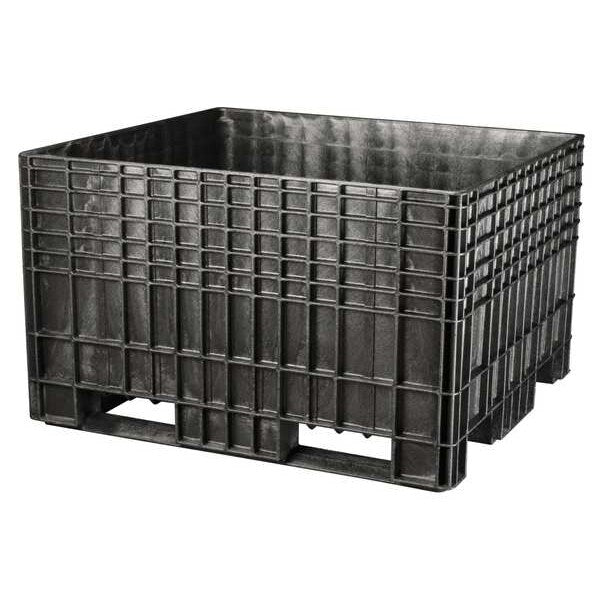 Black Bulk Container, Plastic, 25.9 cu ft Volume Capacity
