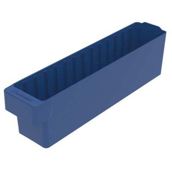 Drawer Storage Bin, Blue, Plastic, 3 3/4 in W x 4 5/8 in H, 20 lb Load Capacity