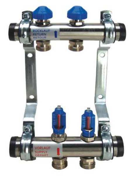 Flowmeter Manifold, Metal, Stainless Steel