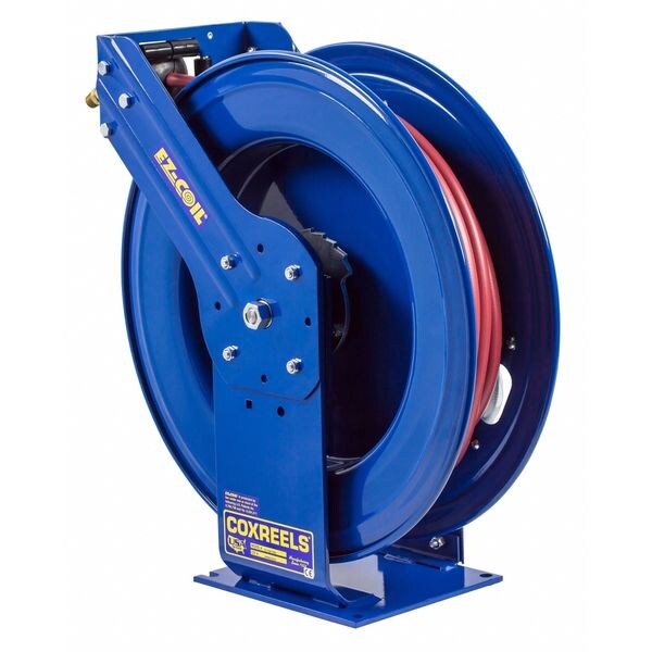 Spring Return Hose Reel, 3/8 in Hose Dia., 75 ft Length, 5,000 psi