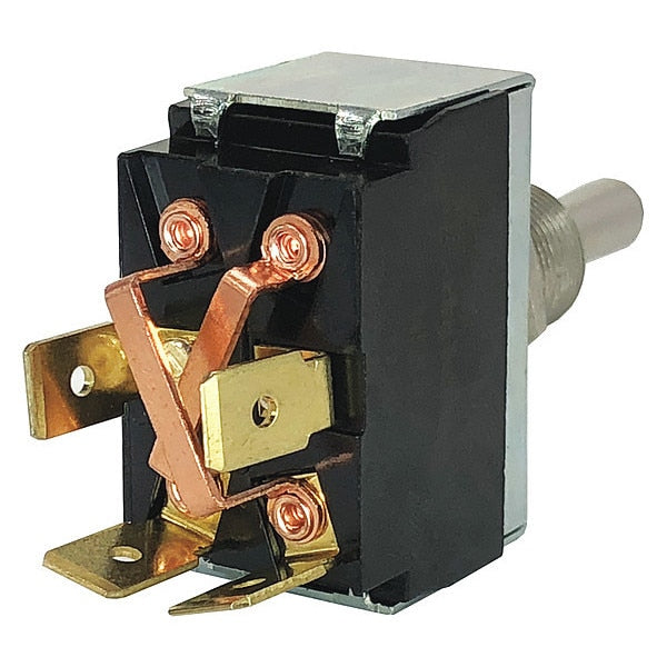 Reversing Toggle Switch, DPDT, 4 Connections, Momentary On/Off/On, 1/2 hp, 10A @ 250V AC