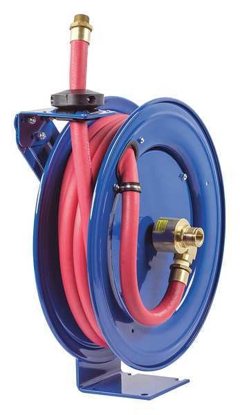 Spring Return Hose Reel, 3/4 in Hose Dia., 25 ft Length, 300 psi