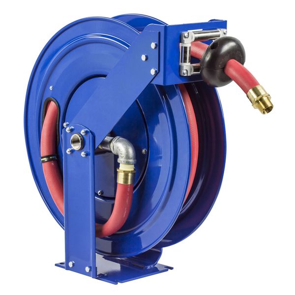 Spring Return Hose Reel, 1 in Hose Dia., 35 ft Length, 300 psi