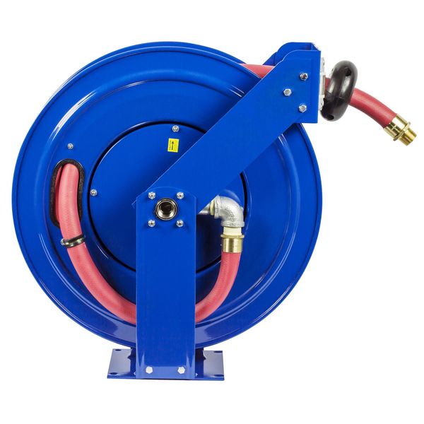 Spring Return Hose Reel, 1 in Hose Dia., 35 ft Length, 300 psi
