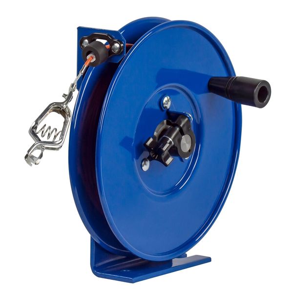 Static Discharge Cable Reel, Blue, 200 ft.