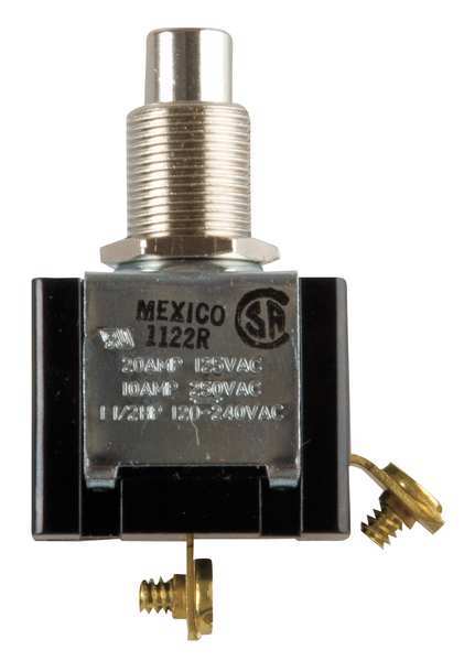 Miniature Push Button Switch, SPST, Nickel