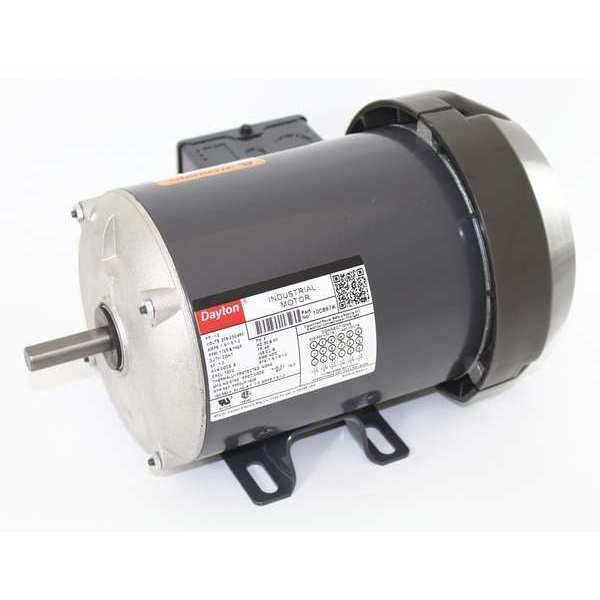 3-Phase General Purpose Motor, 1/2 HP, 48 Frame, 208-230/460V AC Voltage, 1,725 Nameplate RPM