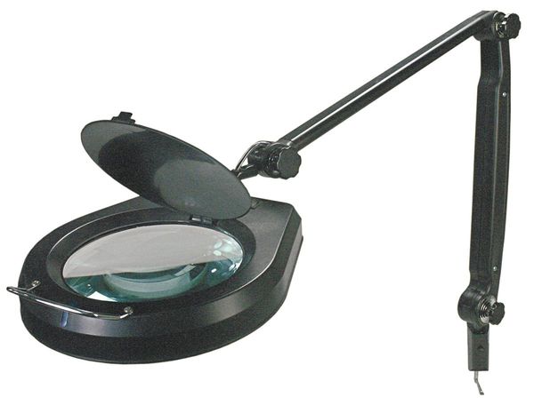 LUMAPRO 5 W, LED Articulating Arm Oversized Round Magnifier Light