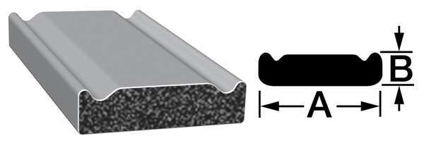 Crown Rectangle Rubber Seal w/Adhesive Back, 100 ft. x .25