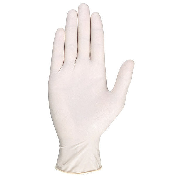 Disposable Gloves, Natural Rubber Latex, Powder Free, Natural, S, 100 PK