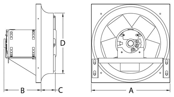 Exhaust Fan, 20 In, 208-230/460V