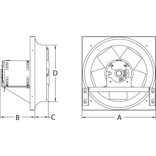 Exhaust Fan, 16 In, 2847 CFM