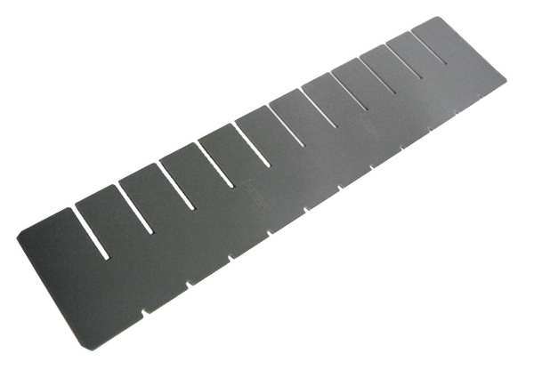 Plastic Divider, Gray, 9 1/4 in L, 1 15/16 in H
