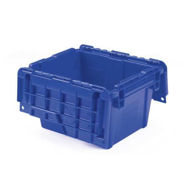 Blue Attached Lid Container, Plastic
