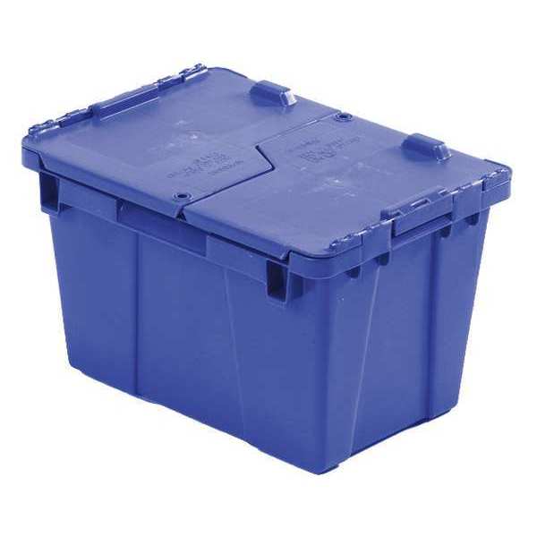 Blue Attached Lid Container, Plastic