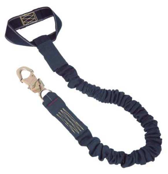 Shock Absorbing Lanyard, 6 ft., 310 lb. Weight Capacity, Black