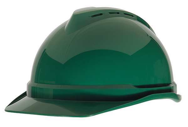 Front Brim Hard Hat, Type 1, Class C, Ratchet (4-Point), Green