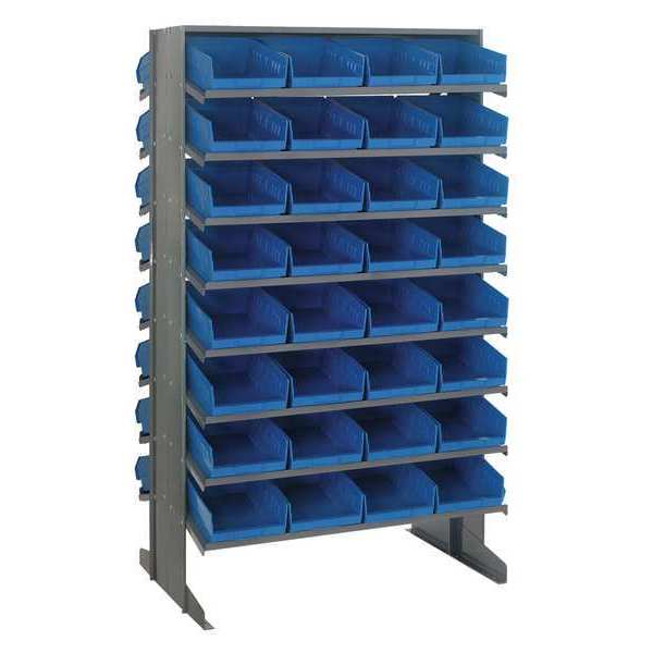 Steel Pick Rack, 36 in W x 64 in H x 24 in D, 16 Shelves, Gray