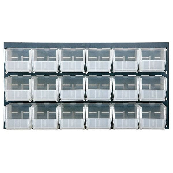 Steel Louvered Panel, 36 in W x 1/4 in D x 20 in H, Gray