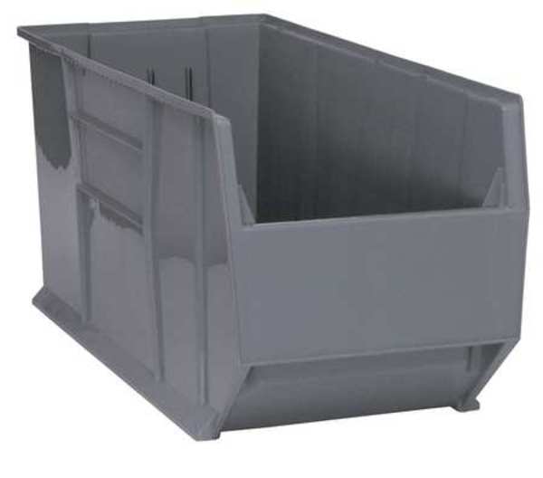Storage Bin, Gray, Polypropylene, 41 7/8 in L x 16 1/2 in W x 17 1/2 in H, 175 lb Load Capacity