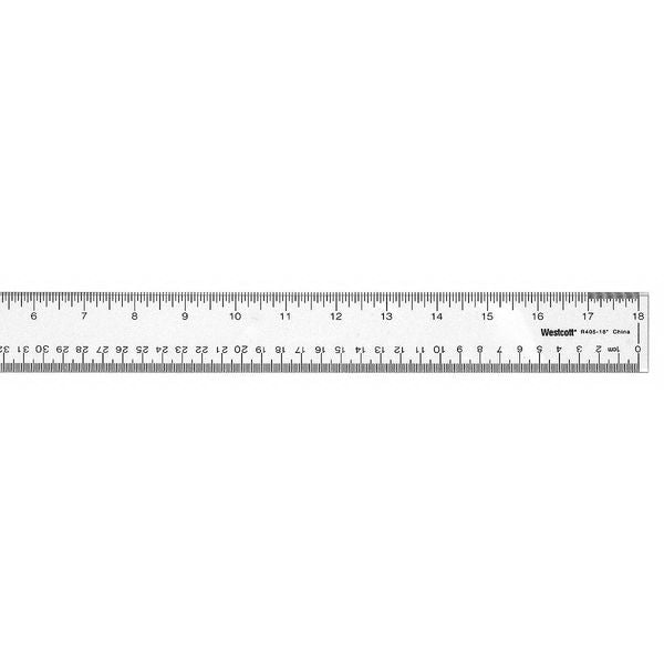 Ruler, 18 Inch, Clear Acrylic