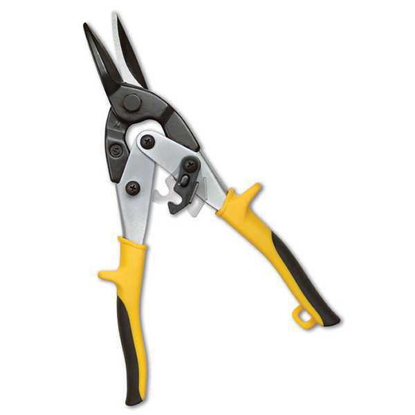 Aviation Snip, Straight, 9 3/4 in, Chrome Molybdenum Steel, Serrated Blades