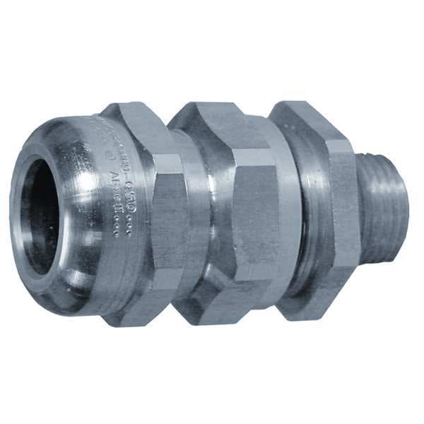 Cable Connector, 2 in., Straight, Silver