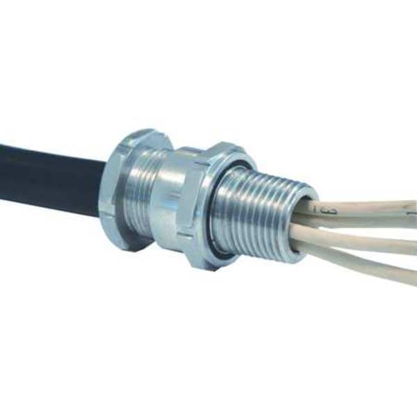 Cable Connector, 2 in., Straight, Silver