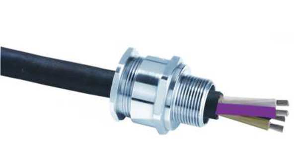 Cable Connector, 3/4 In, Straight, Silver