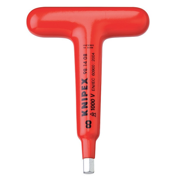 Metric Plain Hex Key, 8 mm Tip Size, 4 3/4 in Long, 3 1/2 in Short