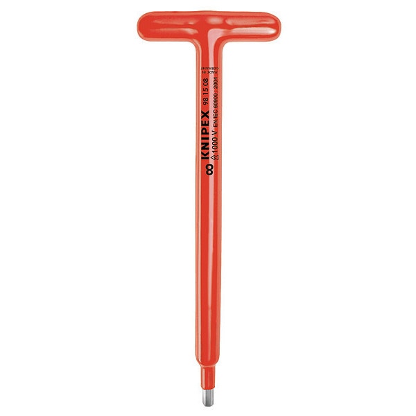 Metric Plain Hex Key, 8 mm Tip Size, 10 in Long, 3 1/2 in Short