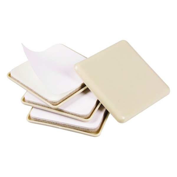 Furniture Glides, SelfStick, Sq, 2-1/2