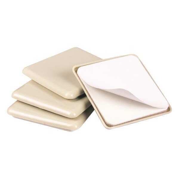 Furniture Glides, SelfStick, Sq, 2-1/2
