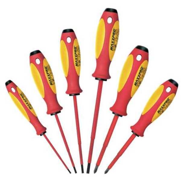 Insulated Screwdriver Set, Slotted/Phillips, 6 pcs