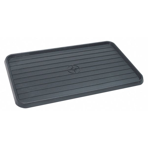 Spill Tray, 25 in L x 15 in W, Polypropylene, .75 Gallon Spill Capacity, Indoor/Outdoor, Black