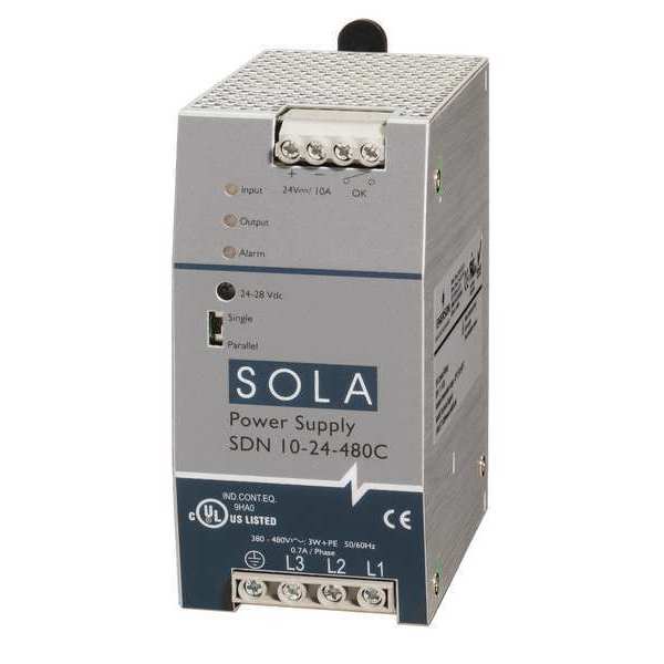 DC Power Supply, 24VDC, 10A, 47-63Hz